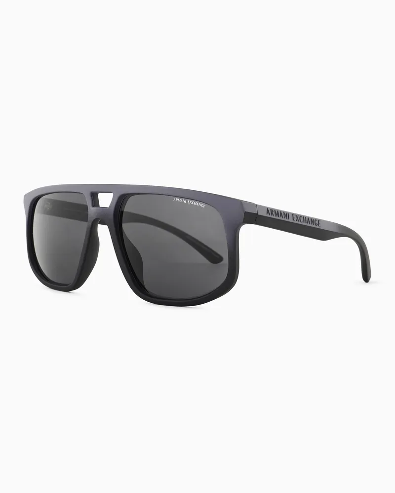 Armani Exchange Occhiali da sole uomo forma pilot Nero