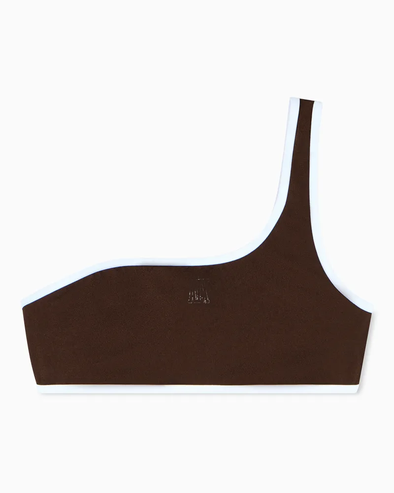 Armani Exchange Bikini slip con profili a contrasto Marrone