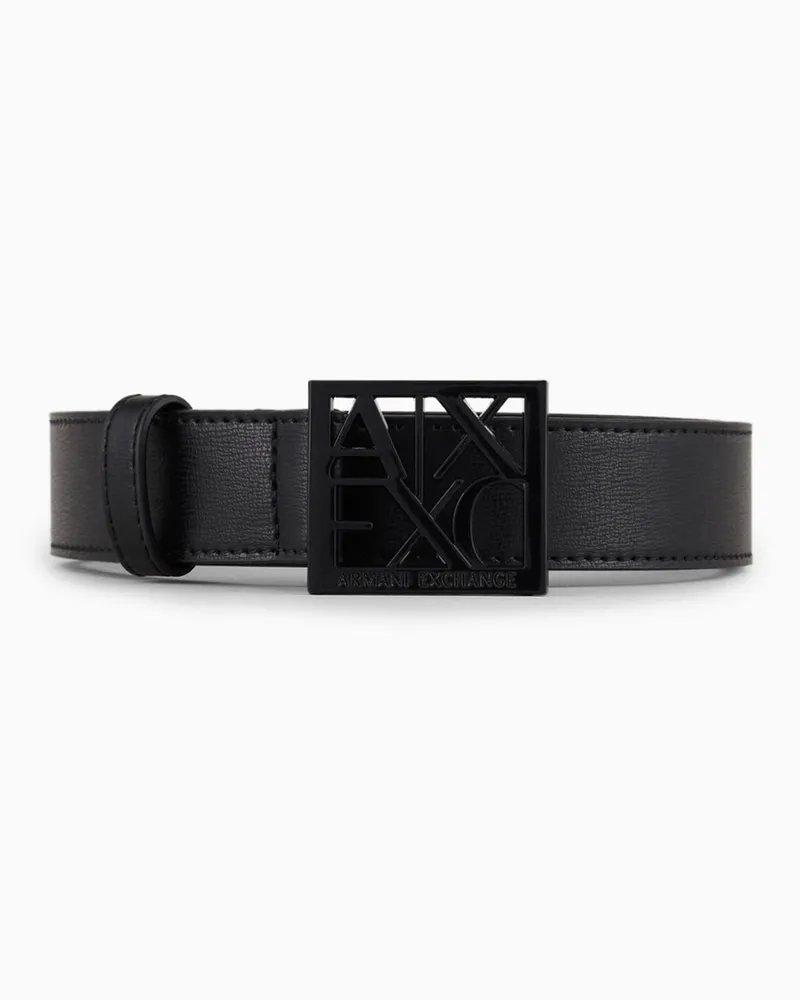 Armani Exchange Cintura con fibbia logo Nero