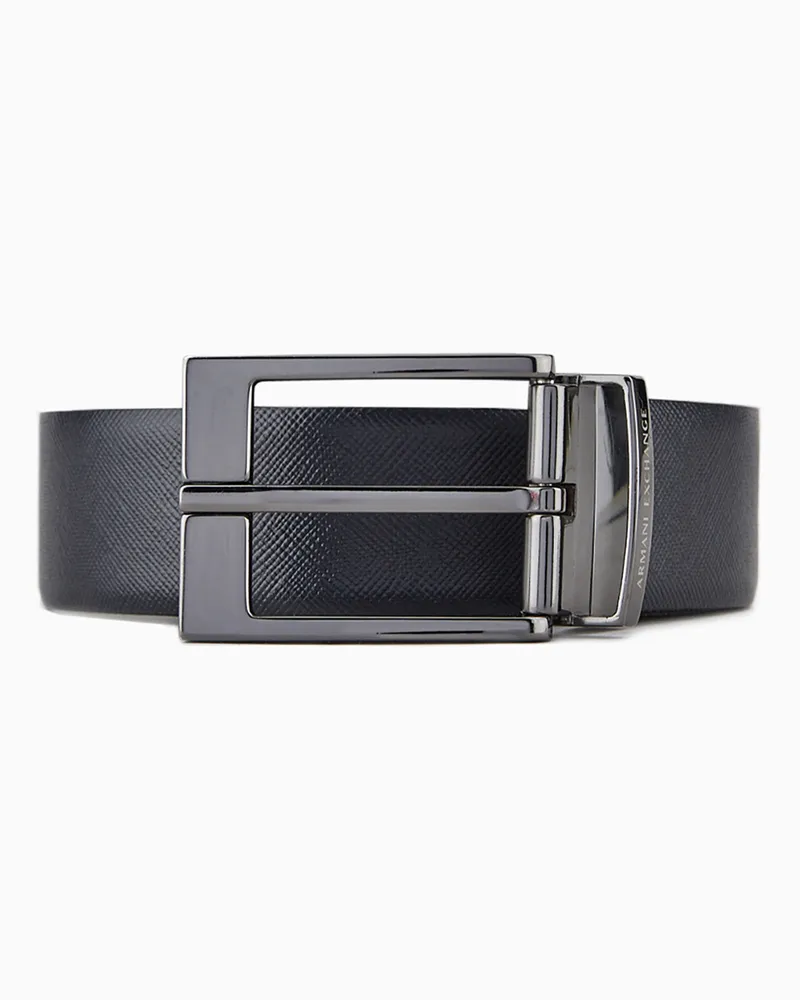 Armani Exchange Cintura in vera pelle Blu