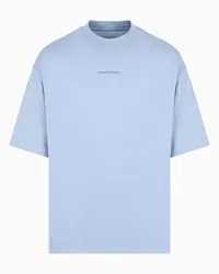 Armani Exchange OFFICIAL STORE T-shirt Relaxed Fit Con Stampa Sulla Schiena In Cotone Asv Azzurro