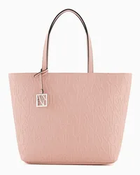 Armani Exchange OFFICIAL STORE Shopper Con Logo All-over Impresso Rosa