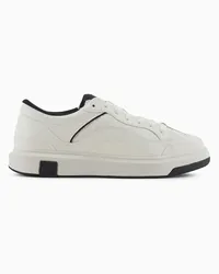 Armani Exchange OFFICIAL STORE Sneakers Con Tomaia Con Monogram Tono Su Tono Bianco