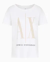 Armani Exchange OFFICIAL STORE T-shirt Regular Fit In Jersey Icon Project Bianco