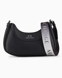 Armani Exchange OFFICIAL STORE Borsa Hobo Sagomata Nero