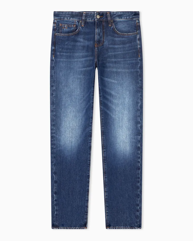 Armani Exchange Jeans Straight Fit Classico Denim Blue Wash Blu