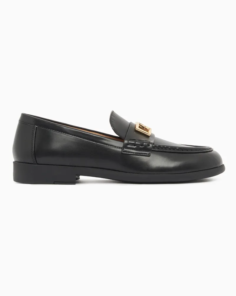 Armani Exchange Mocassini con morsetto con logo Nero