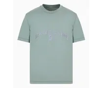 Armani Exchange OFFICIAL STORE T-shirt Regular Fit Con Logo Lettering Verde