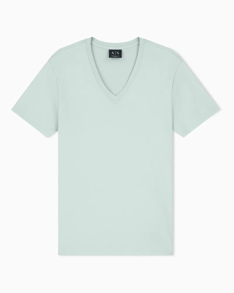 Armani Exchange T-shirt vestibilità slim in jersey di cotone Pima Verde