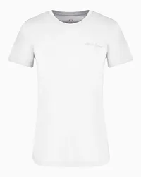 Armani Exchange OFFICIAL STORE T-shirt Regular Fit Con Stampa Mini Signature In Cotone Asv Bianco