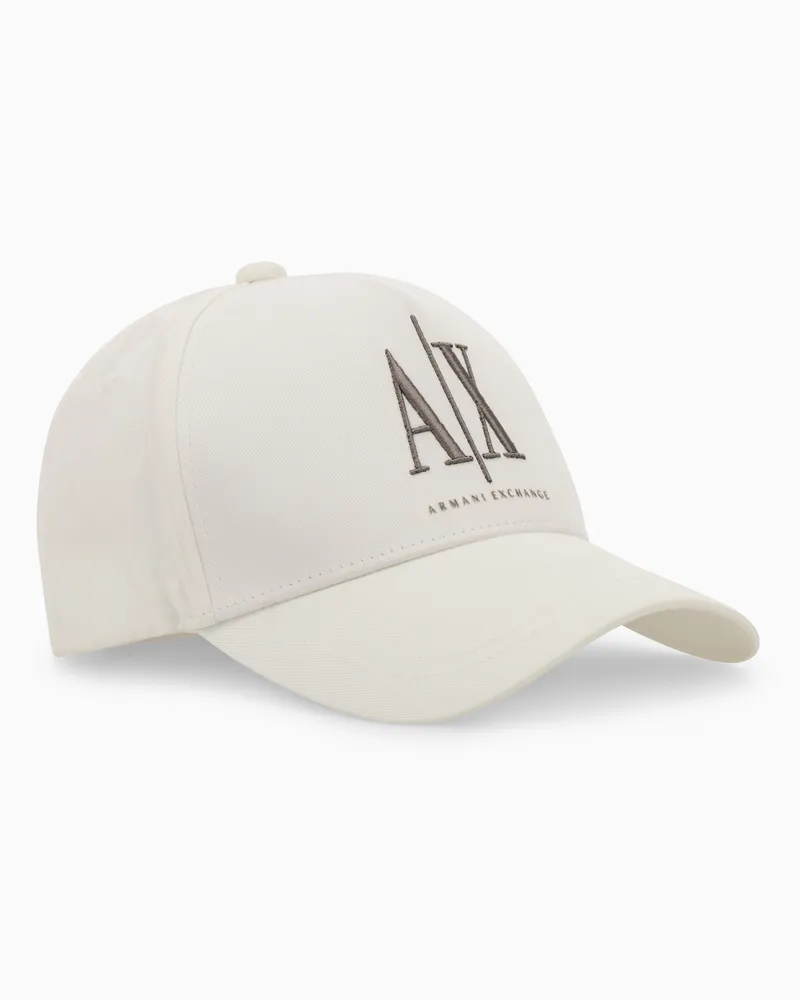Armani Exchange Cappellino con visiera con ricamo frontale icon Bianco