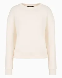 Armani Exchange OFFICIAL STORE Felpa Girocollo Basic In Cotone Organico Asv Bianco