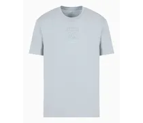 Armani Exchange OFFICIAL STORE T-shirt Regular Fit In Jersey Con Stampa Centrale Grigio