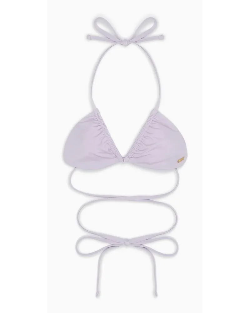 Armani Exchange OFFICIAL STORE Bikini Top Con Lacci In Tessuto Riciclato Asv Lilla