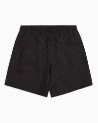 Armani Exchange OFFICIAL STORE Costume Boxer In Tessuto Monogram Nero