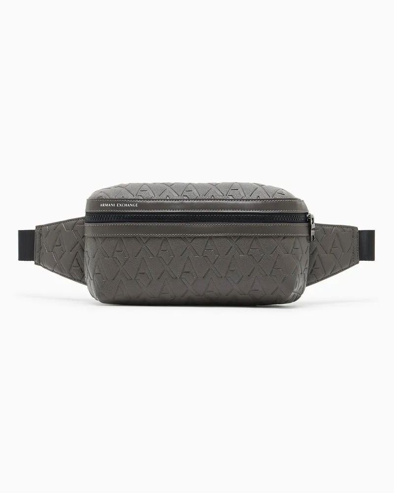 Armani Exchange Marsupio texture con logo Marrone
