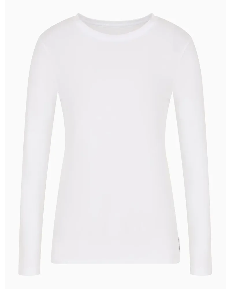 Armani Exchange OFFICIAL STORE T-shirt A Maniche Lunghe Bianco