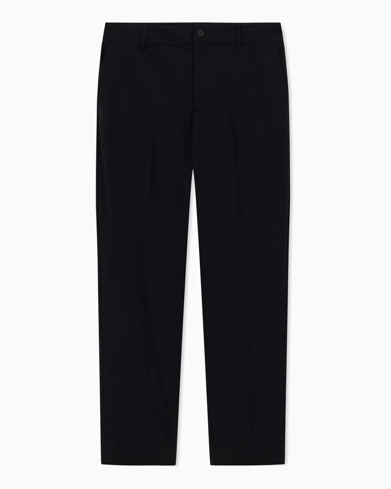 Armani Exchange Chino trousers in flowing fabric Nero