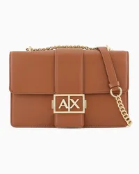 Armani Exchange OFFICIAL STORE Borsa Con Logo E Tracolla In Catena Cuoio