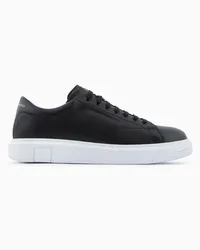 Armani Exchange OFFICIAL STORE Sneakers In Action Leather Nero