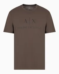 Armani Exchange OFFICIAL STORE T-shirt Regular Fit In Jersey Con Logo Verde