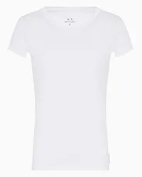 Armani Exchange OFFICIAL STORE T-shirt Slim Fit In Jersey Di Cotone Pima Bianco