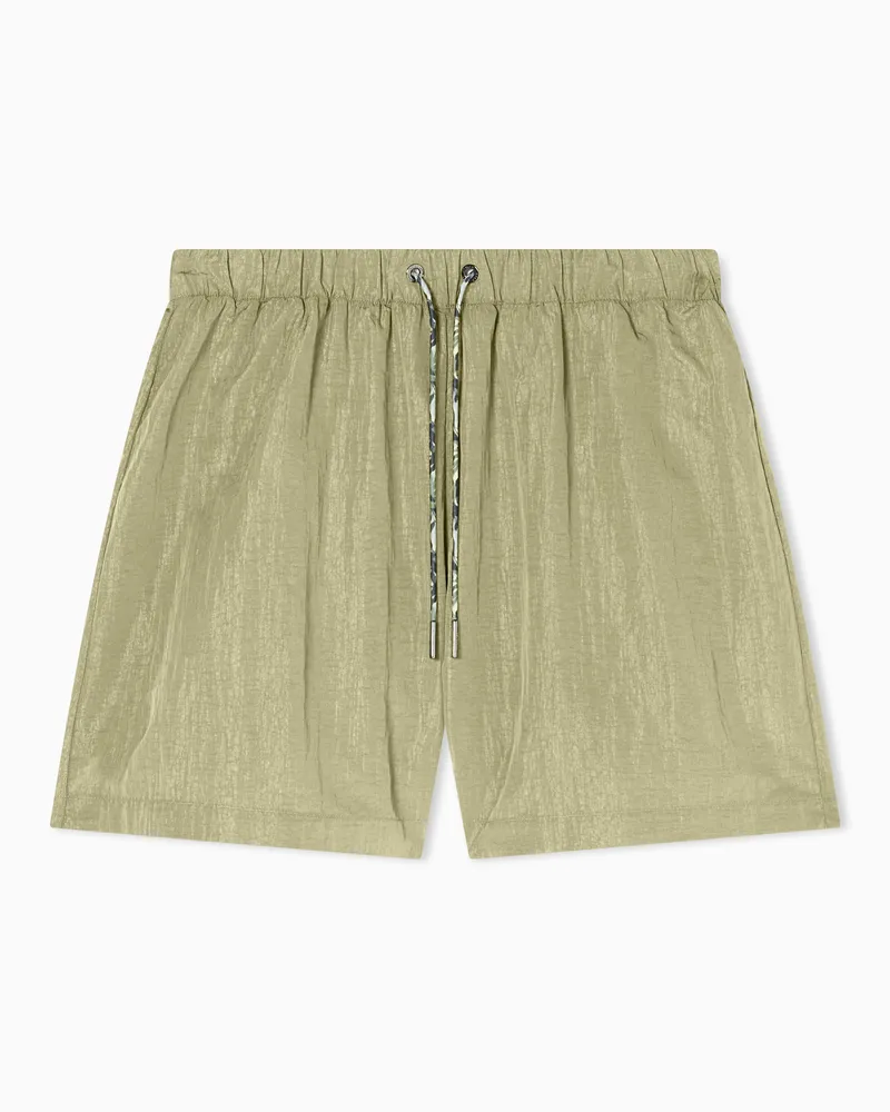 Armani Exchange Shorts in Nylon shiny Verde