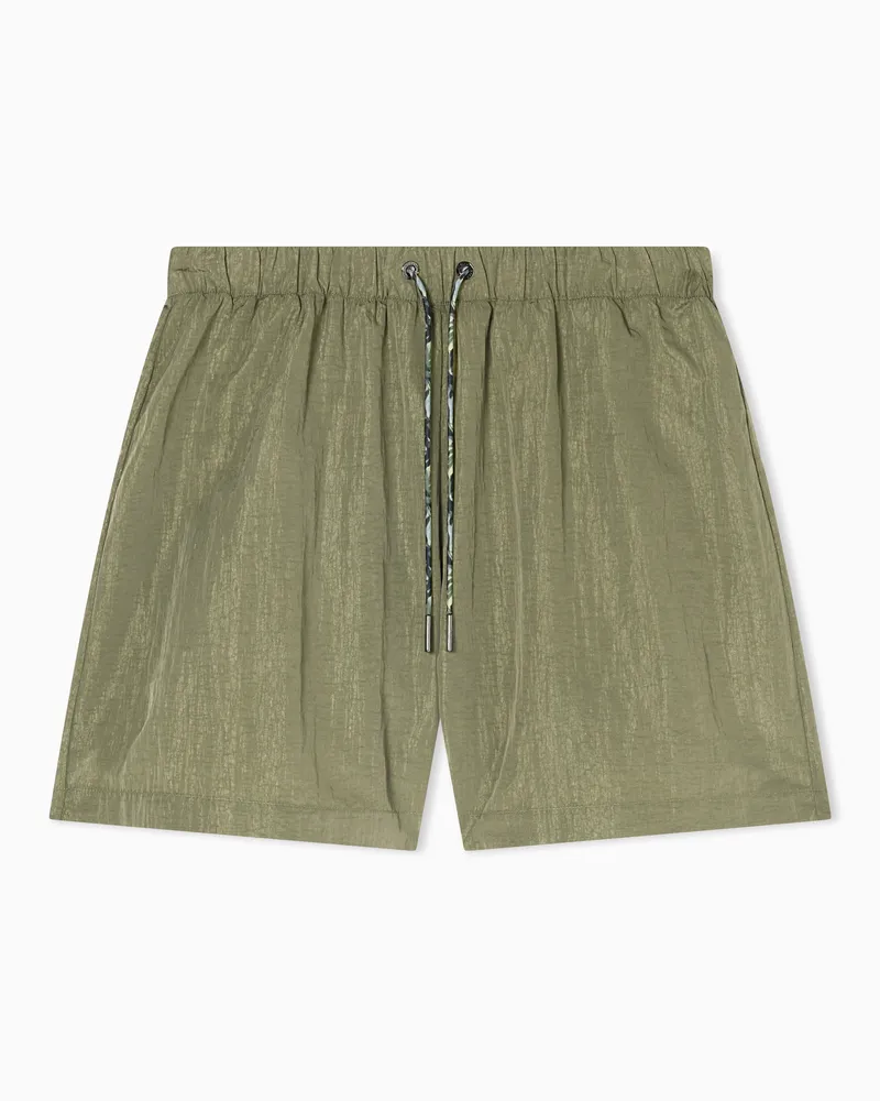Armani Exchange Shorts in Nylon shiny Verde