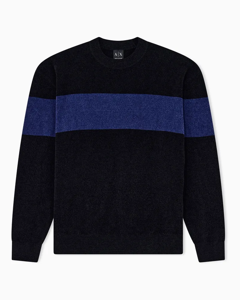 Armani Exchange Pullover Up For Party girocollo in ciniglia Rigato