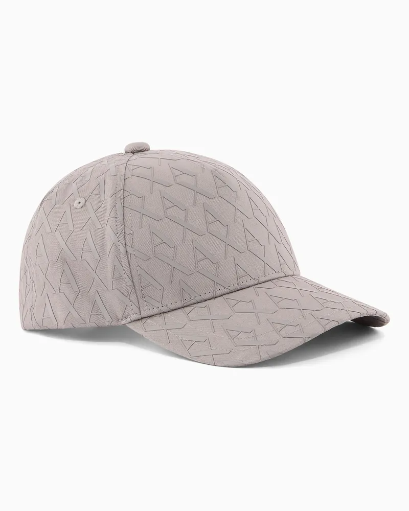 Armani Exchange Cappello con visiera con logo allover Grigio