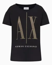 Armani Exchange OFFICIAL STORE T-shirt Regular Fit In Jersey Icon Project Nero