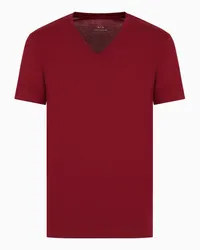 Armani Exchange OFFICIAL STORE T-shirt Regular Fit In Jersey Di Cotone Pima Rosso