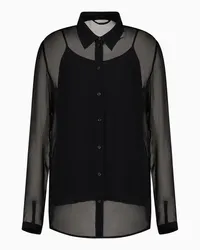 Armani Exchange OFFICIAL STORE Camicia In Chiffon Asv Nero