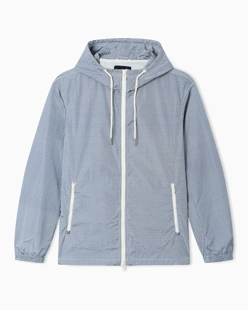 Armani Exchange Windbreakers in tessuto tecnico Blu