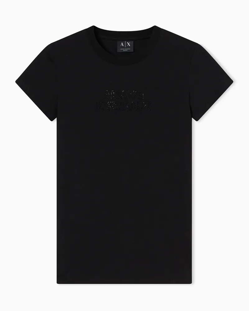 Armani Exchange Slim fit T-shirt in cotone Nero