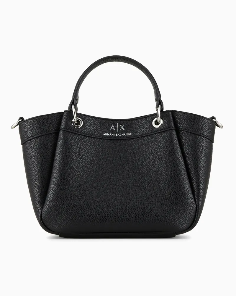 Armani Exchange Borsa piccola con doppi manici e tracolla degradè Nero