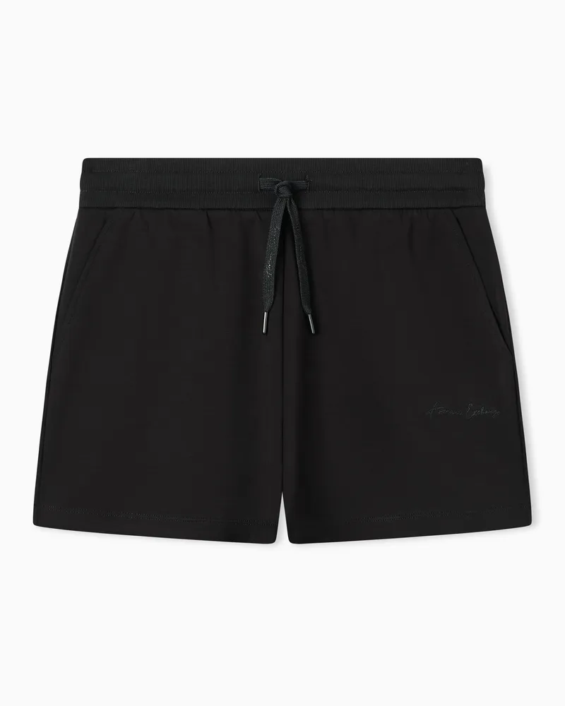 Armani Exchange Shorts in tessuto misto Nero