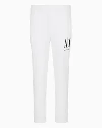 Armani Exchange OFFICIAL STORE Pantaloni Jogger In French Terry Con Logo Bianco