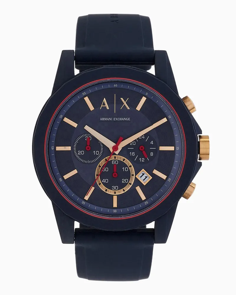 Armani Exchange Orologio movimento cronografo con cinturino blu Multicolore