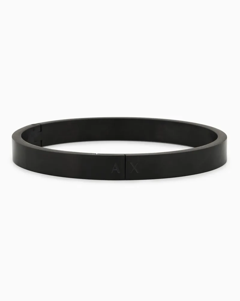 Armani Exchange Bracciale rigido in acciaio inossidabile nero Multicolore