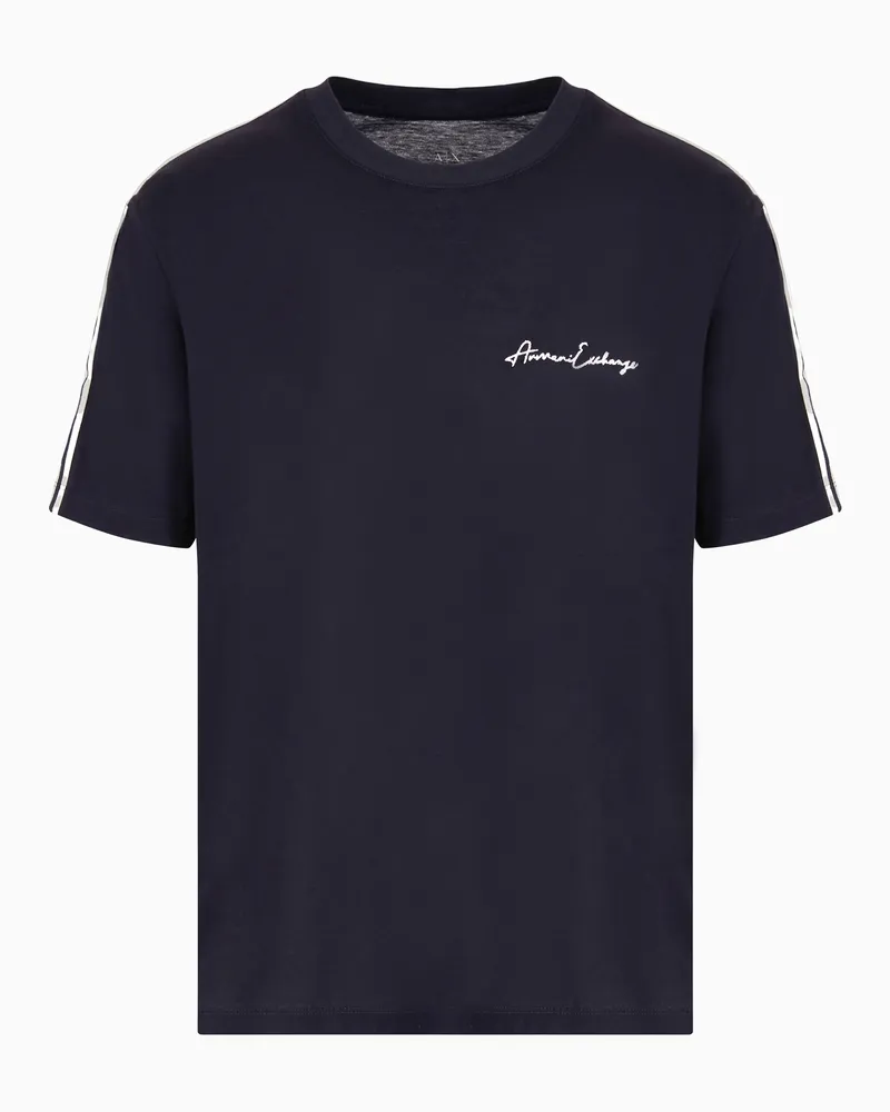 Armani Exchange T-shirt girocollo Logo Signature Blu