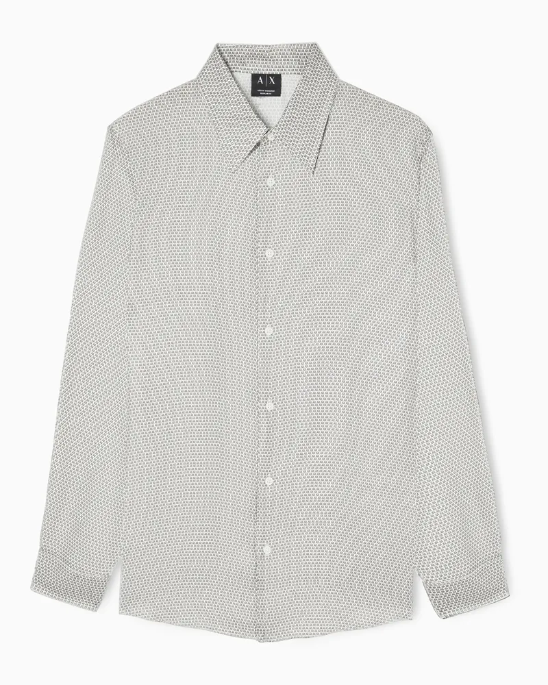 Armani Exchange Camicia in tessuto tecnico Grigio