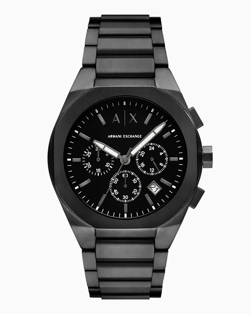 Armani Exchange Orologio cronografo in acciaio inossidabile nero Multicolore