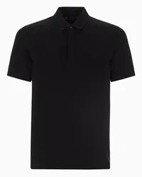 Armani Exchange OFFICIAL STORE Polo Slim Fit In Piquet Stretch Nero