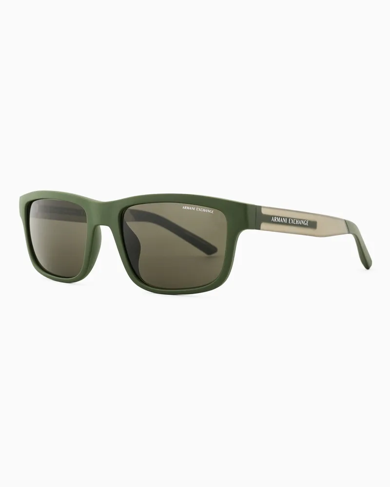 Armani Exchange Occhiali da sole uomo forma squadrata Verde