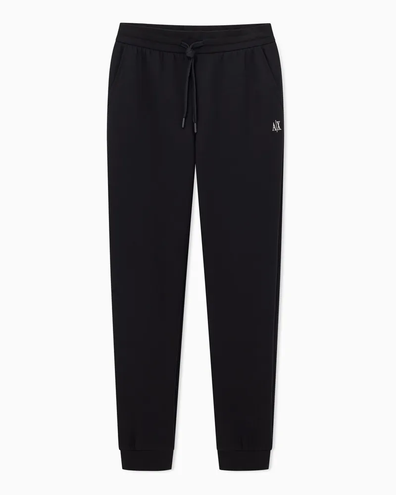 Armani Exchange Pantaloni elasticizzati jogger con coulisse e polsini Icon Nero
