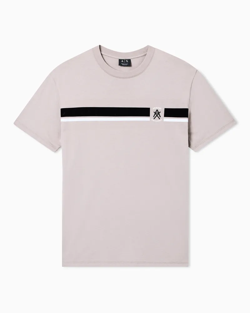 Armani Exchange Regular fit T-shirt in cotone Beige
