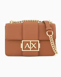 Armani Exchange OFFICIAL STORE Borsa A Spalla Piccola Con Logo E Tracolla In Catena Asv Cuoio