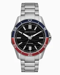 Armani Exchange OFFICIAL STORE Orologio A Tre Lancette In Acciaio Inossidabile Con Data Argento