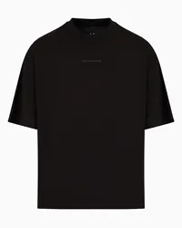 Armani Exchange OFFICIAL STORE T-shirt Relaxed Fit Con Stampa Sulla Schiena In Cotone Asv Nero